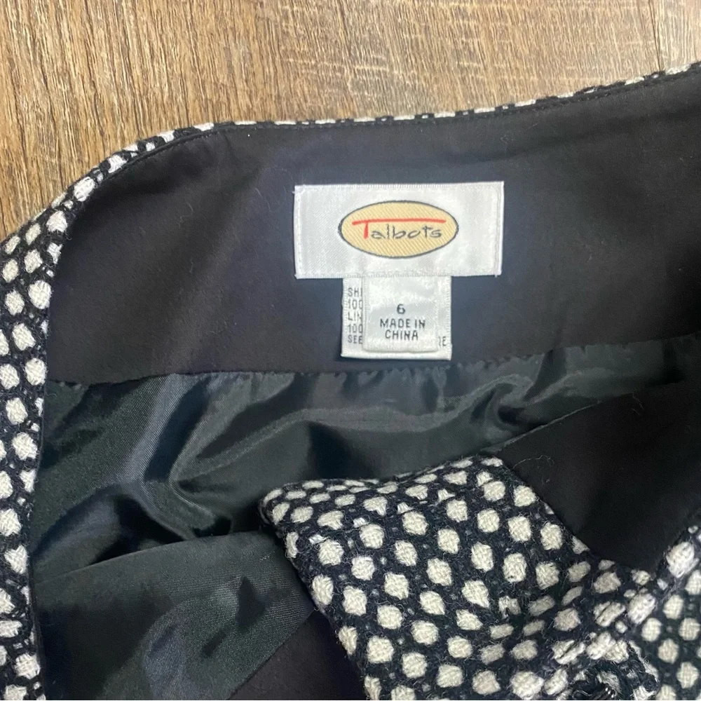 Talbots Monochrome Polka Dot Mini Skirt